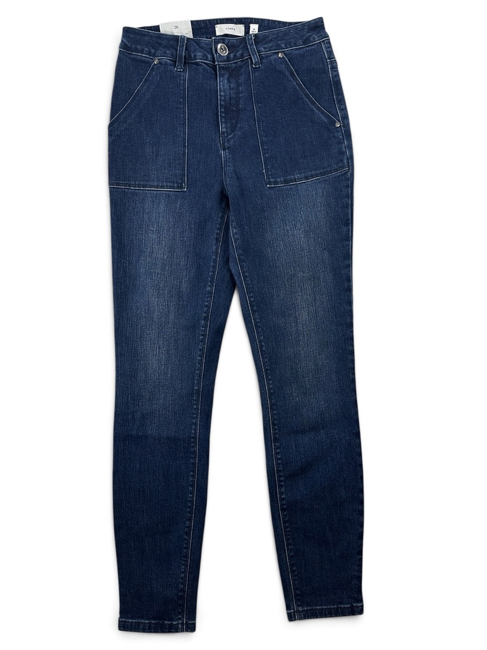 A Loves A Women’s Slim High-Rise Skinny Jeans in Dark Blue Denim 26